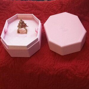 Swarovski Curiosa Cocktail Triangle Gold Tone Ring